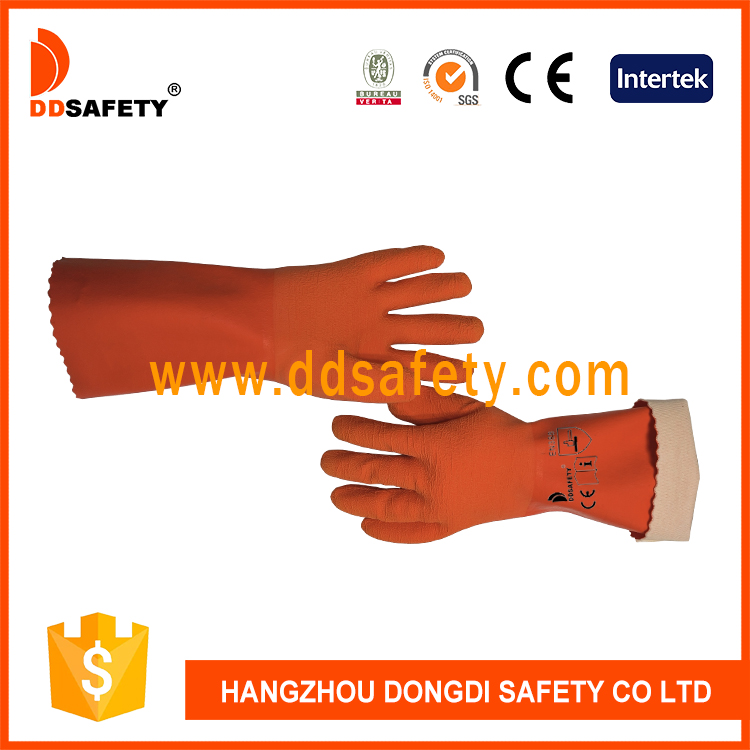 Оранжевая латексная перчатка-DCL635